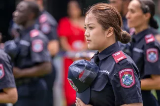 Newly graduated Protective Services Officer